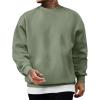 imageJMIERR Mens Casual Long Sleeves Crewneck Sweatshirts Cotton Pullover Sweatshirt for MenMist Green