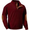 imageJMIERR Mens Corduroy Sweatshirt Casual Long Sleeve Stand Collar Button Pullover Sweatshirts with PocketsZ Red