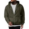 imageJMIERR Mens Full Zip Casual Cotton Hooded Fleece Drawstring Hoodies Pullover Sweatshirts Casual Long Sleeve ShirtsMoss Green