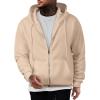imageJMIERR Mens Full Zip Casual Cotton Hooded Fleece Drawstring Hoodies Pullover Sweatshirts Casual Long Sleeve ShirtsOatmeal