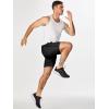 imageJMIERR Mens Athletic Running Shorts Lightweight Quick Dry Workout Basketball Gym 7quot Sports Shorts with Zipper Pockets7 Black