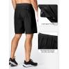 imageJMIERR Mens Athletic Running Shorts Lightweight Quick Dry Workout Basketball Gym 7quot Sports Shorts with Zipper Pockets7 Black