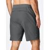 imageJMIERR Mens Athletic Running Shorts Lightweight Quick Dry Workout Basketball Gym 7quot Sports Shorts with Zipper Pockets7 Dark Grey