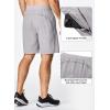 imageJMIERR Mens Athletic Running Shorts Lightweight Quick Dry Workout Basketball Gym 7quot Sports Shorts with Zipper Pockets7 Grey