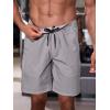 imageJMIERR Mens Athletic Running Shorts Lightweight Quick Dry Workout Basketball Gym 7quot Sports Shorts with Zipper Pockets7 Grey