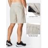 imageJMIERR Mens Athletic Running Shorts Lightweight Quick Dry Workout Basketball Gym 7quot Sports Shorts with Zipper Pockets7 Light Grey