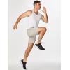 imageJMIERR Mens Athletic Running Shorts Lightweight Quick Dry Workout Basketball Gym 7quot Sports Shorts with Zipper Pockets7 Light Grey