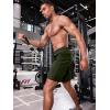 imageJMIERR Mens Athletic Running Shorts Lightweight Quick Dry Workout Basketball Gym 7quot Sports Shorts with Zipper Pockets7 Moss Green