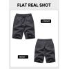 imageJMIERR Mens Casual 7quot Shorts Summer Drawstring Elastic Waist Beach Sweat Shorts Texture with PocketsDark Grey
