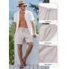 imageJMIERR Mens Casual 7quot Shorts Summer Drawstring Elastic Waist Beach Sweat Shorts Texture with PocketsLight Grey