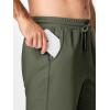 imageJMIERR Mens Gym Shorts Cotton 7quot Running Comfy Workout Shorts Zipper Pocket Sweat ShortsA Green