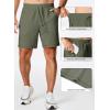 imageJMIERR Mens Gym Shorts Cotton 7quot Running Comfy Workout Shorts Zipper Pocket Sweat ShortsA Green