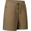 imageJMIERR Mens Gym Shorts Cotton 7quot Running Comfy Workout Shorts Zipper Pocket Sweat ShortsB Brown