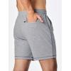 imageJMIERR Mens Gym Shorts Cotton 7quot Running Comfy Workout Shorts Zipper Pocket Sweat ShortsC Grey