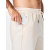 imageJMIERR Mens Gym Shorts Cotton 7quot Running Comfy Workout Shorts Zipper Pocket Sweat ShortsD Beige