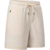 imageJMIERR Mens Gym Shorts Cotton 7quot Running Comfy Workout Shorts Zipper Pocket Sweat ShortsD Beige
