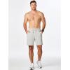 imageJMIERR Mens Gym Shorts Cotton 7quot Running Comfy Workout Shorts Zipper Pocket Sweat ShortsD Grey 01