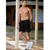 imageJMIERR Mens Shorts Running Athletic Shorts Waterproof Quick Dry 7quot Gym Workout Breathable Shorts0 Black