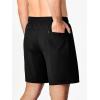 imageJMIERR Mens Shorts Running Athletic Shorts Waterproof Quick Dry 7quot Gym Workout Breathable Shorts0 Black