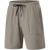 imageJMIERR Mens Shorts Running Athletic Shorts Waterproof Quick Dry 7quot Gym Workout Breathable Shorts0 Grey