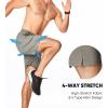imageJMIERR Mens Shorts Running Athletic Shorts Waterproof Quick Dry 7quot Gym Workout Breathable Shorts0 Grey