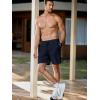 imageJMIERR Mens Shorts Running Athletic Shorts Waterproof Quick Dry 7quot Gym Workout Breathable ShortsA Blue