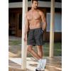 imageJMIERR Mens Shorts Running Athletic Shorts Waterproof Quick Dry 7quot Gym Workout Breathable ShortsA Dark Grey