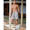 imageJMIERR Mens Shorts Running Athletic Shorts Waterproof Quick Dry 7quot Gym Workout Breathable ShortsA Grey 1