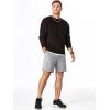 imageJMIERR Mens Shorts Running Athletic Shorts Waterproof Quick Dry 7quot Gym Workout Breathable ShortsA Grey 1