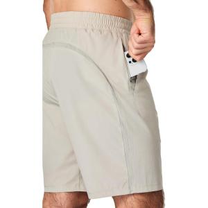 imageJMIERR Mens Athletic Running Shorts Lightweight Quick Dry Workout Basketball Gym 7quot Sports Shorts with Zipper Pockets7 Light Grey