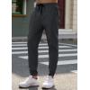 imageJMIERR Mens Casual Joggers Pants  Cotton Drawstring Chino Cargo Pants Hiking Outdoor Twill Track Jogging Sweatpants PantsC Dark Grey