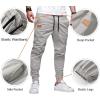 imageJMIERR Mens Casual Joggers Pants  Cotton Drawstring Chino Cargo Pants Hiking Outdoor Twill Track Jogging Sweatpants PantsGray