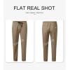 imageJMIERR Mens Casual Joggers Pants  Cotton Drawstring Chino Cargo Pants Hiking Outdoor Twill Track Jogging Sweatpants PantsLight French Beige