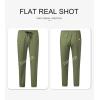 imageJMIERR Mens Casual Joggers Pants  Cotton Drawstring Chino Cargo Pants Hiking Outdoor Twill Track Jogging Sweatpants PantsLight Green