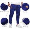 imageJMIERR Mens Casual Joggers Pants  Cotton Drawstring Chino Cargo Pants Hiking Outdoor Twill Track Jogging Sweatpants PantsRacing Blue