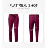 imageJMIERR Mens Casual Joggers Pants  Cotton Drawstring Chino Cargo Pants Hiking Outdoor Twill Track Jogging Sweatpants PantsRed Dahlia