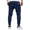 imageJMIERR Mens Casual Joggers Pants  Cotton Drawstring Chino Cargo Pants Hiking Outdoor Twill Track Jogging Sweatpants PantsSail Blue
