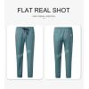 imageJMIERR Mens Casual Joggers Pants  Cotton Drawstring Chino Cargo Pants Hiking Outdoor Twill Track Jogging Sweatpants PantsTeal