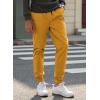 imageJMIERR Mens Casual Joggers Pants  Cotton Drawstring Chino Cargo Pants Hiking Outdoor Twill Track Jogging Sweatpants PantsYellow