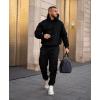 imageJMIERR Mens Casual Joggers Pants  Cotton Drawstring Chino Cargo Pants Hiking Outdoor Twill Track Jogging Sweatpants PantsZ  2 Pack  Black  Light Grey