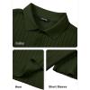 imageJMIERR Mens Casual Polo Shirt Summer Short Sleeve Vacation Button Beach Knit Stretchy Golf ShirtsD Dark Green