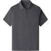 imageJMIERR Mens Casual Polo Shirt Summer Short Sleeve Vacation Button Beach Knit Stretchy Golf ShirtsD Grey