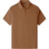 imageJMIERR Mens Casual Polo Shirt Summer Short Sleeve Vacation Button Beach Knit Stretchy Golf ShirtsE Brown