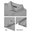imageJMIERR Mens Casual Polo Shirt Summer Short Sleeve Vacation Button Beach Knit Stretchy Golf ShirtsE Grey 1