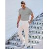 imageJMIERR Mens Casual Polo Shirt Summer Short Sleeve Vacation Button Beach Knit Stretchy Golf ShirtsE Grey 1
