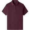 imageJMIERR Mens Casual Polo Shirt Summer Short Sleeve Vacation Button Beach Knit Stretchy Golf ShirtsE Purple