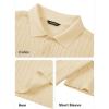 imageJMIERR Mens Casual Polo Shirt Summer Short Sleeve Vacation Button Beach Knit Stretchy Golf ShirtsE Yellow