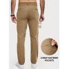 imageJMIERR Mens Chino Pants Casual Stretch Golf Pants Waist Tapered Trousers Lightweight Comfy Pants with Zipper PocketsA Khaki