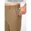 imageJMIERR Mens Chino Pants Casual Stretch Golf Pants Waist Tapered Trousers Lightweight Comfy Pants with Zipper PocketsA Khaki