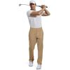 imageJMIERR Mens Chino Pants Casual Stretch Golf Pants Waist Tapered Trousers Lightweight Comfy Pants with Zipper PocketsA Khaki